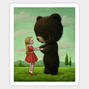 Girl with bear 2007 - Mark Ryden Sticker